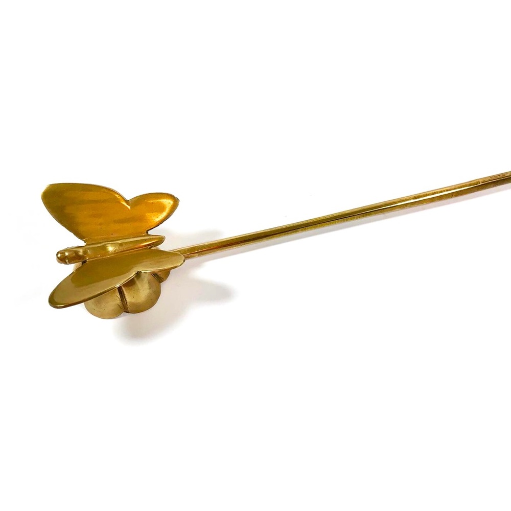Mid Century Modern Butterfly Brass Candle Snuffer